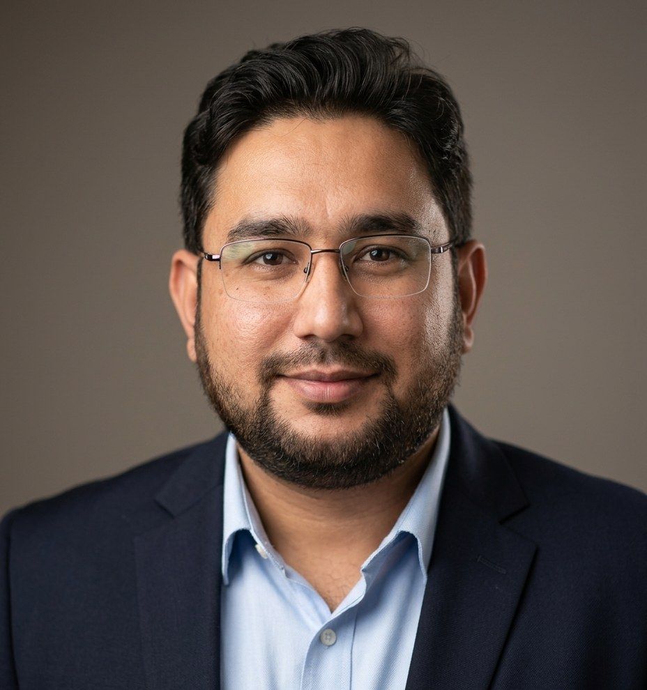 Portrait of Mohammad Kashif Shaikh, owner of Madiha Overseas